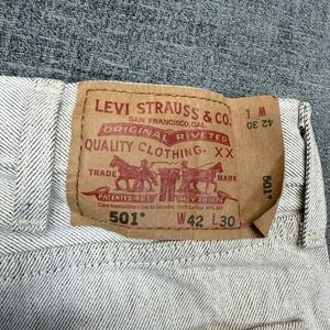 Levis‎ 501xx Jeans Mens 42x30* (38x28) Straight Button Fly Light Wash Mexico